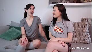 Ersties: Amateur Babes Taste Each Other's Hairy Pussy