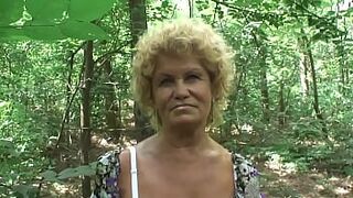 Cock hungry granny with perfect tits and hairy pussy put on fishnets just to make me horny