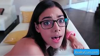 Naughty teenager slutty girl enjoy massive cock in her tight juicy pussy doggy style for intense orgasm