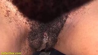 skinny hairy african teen gets extreme deep banged by her big cock boyfriend