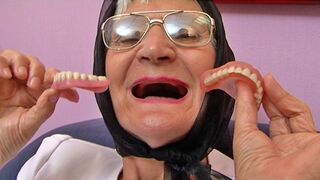 75 year old hairy grandma orgasms without dentures